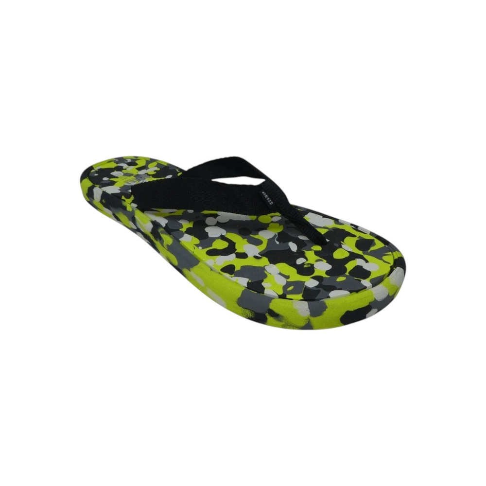 REI Co-op Camo Flip Flop Sandals Mens 7 Womens 8 Yellow‎ Grey Black Scraps